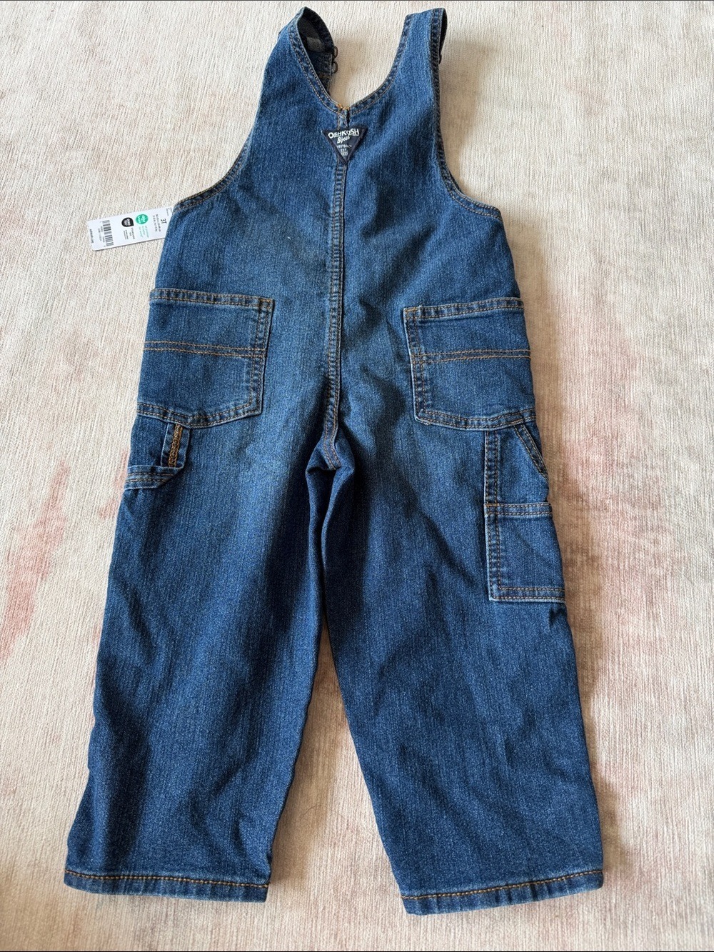 OshKosh B'gosh Denim Overalls Size 3T - Picture 4 of 4